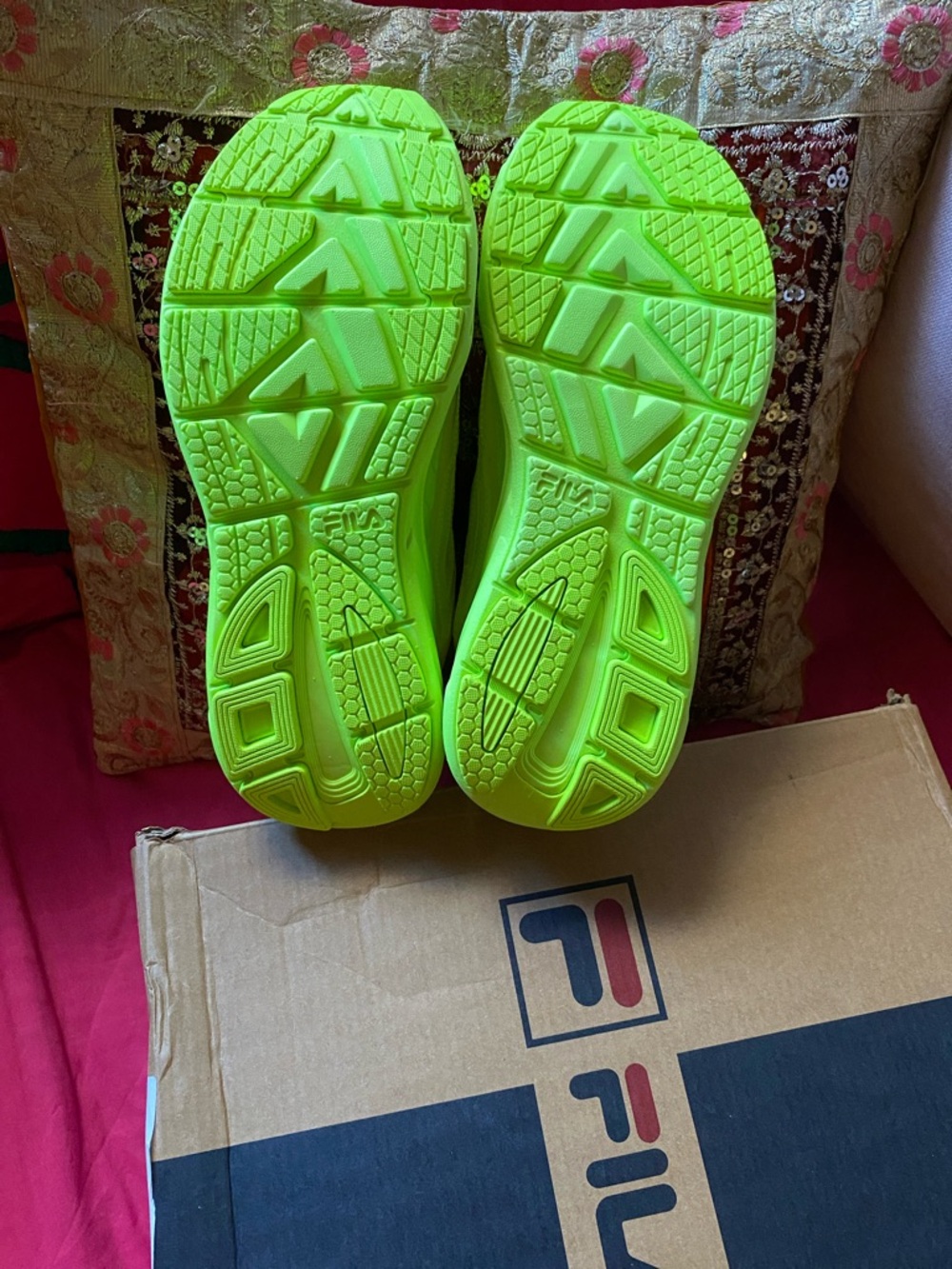 Neon Green Sneakers by Fila - Picture 2 of 6